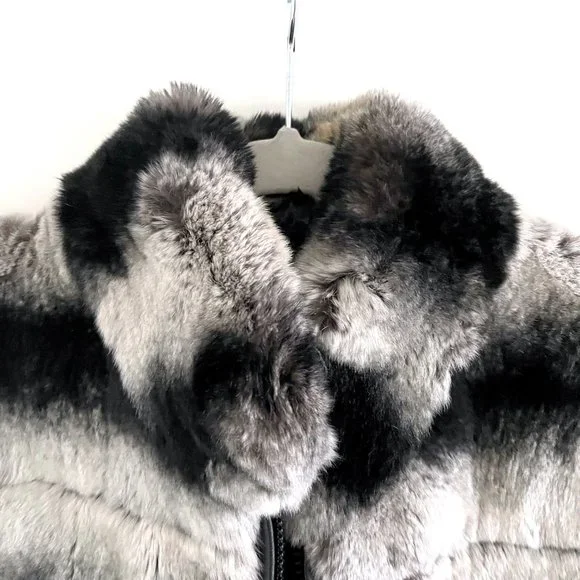 Adrienne Landau Luxurious Rabbit Fur and Cashmere Reversible Vest - Picture 7 of 13